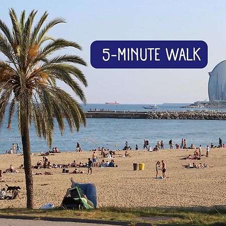 Taulat Loft L Poblenou Beach L Self Check In L Terrace Penthouse Barcelona Bagian luar foto