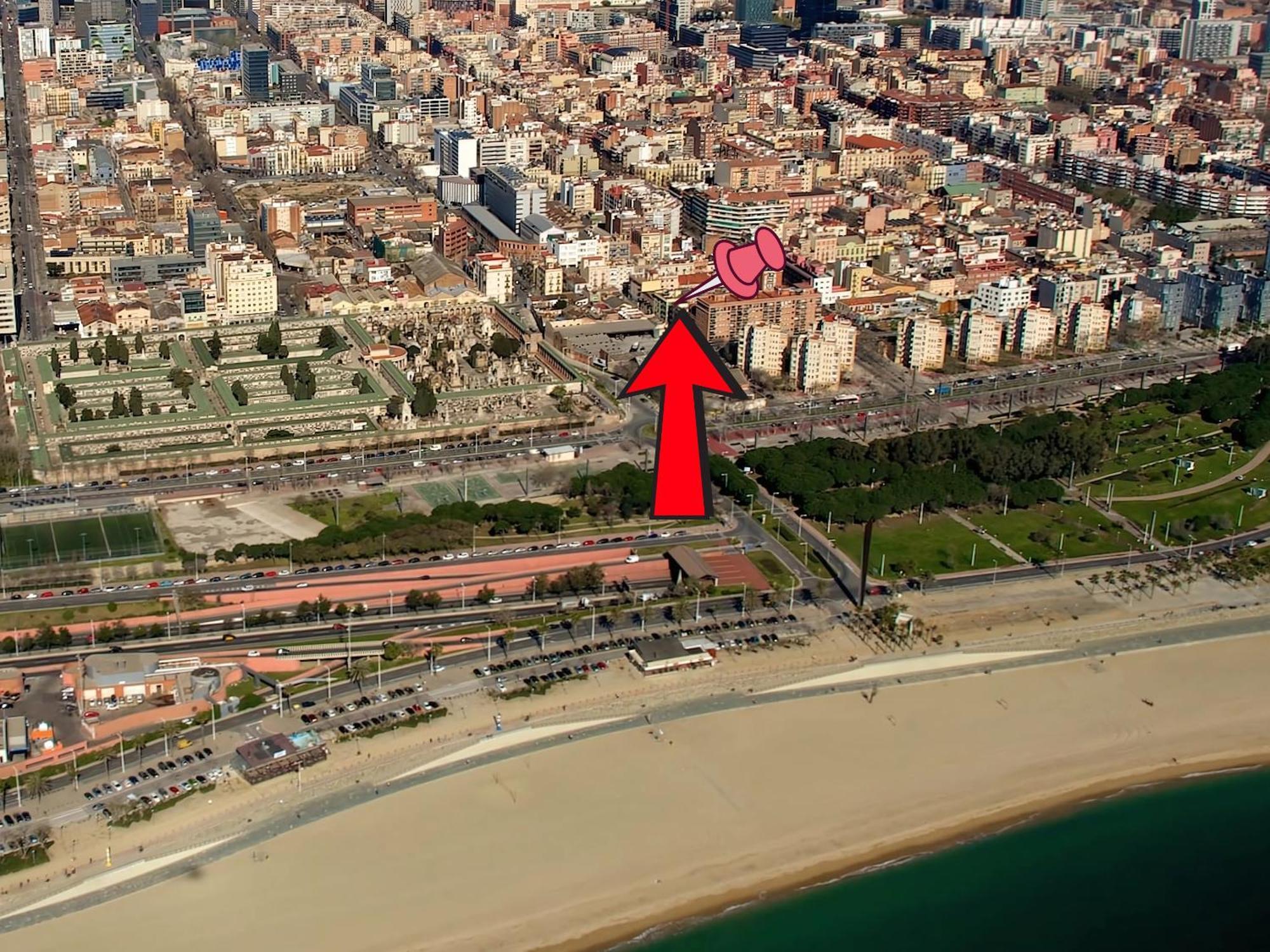 Taulat Loft L Poblenou Beach L Self Check In L Terrace Penthouse Barcelona Bagian luar foto